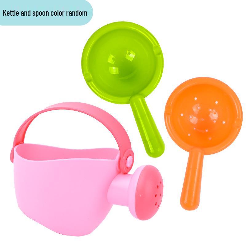

Kids Beach & Bath Toy Set: Watering Can, Sand Digger, Water Tools, Boat, Colander, and Kettle