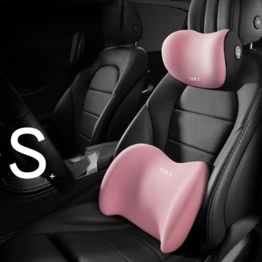 Auto Komfort Lordosenstützen für Sitze Auto Nackenkissen Kissen Memory-Schaum Auto Lordosenstütze Zubehör Universelles Taillenkissen