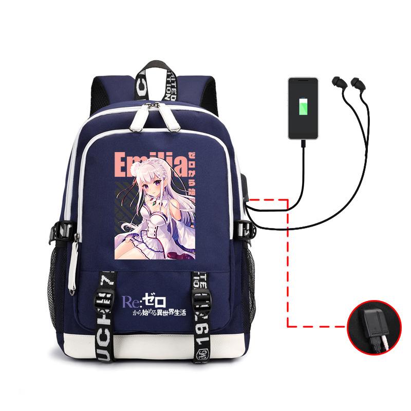 A Different World Life From Scratch Peripheral Printing School Bag Outdoor Usb Headphones Backpack