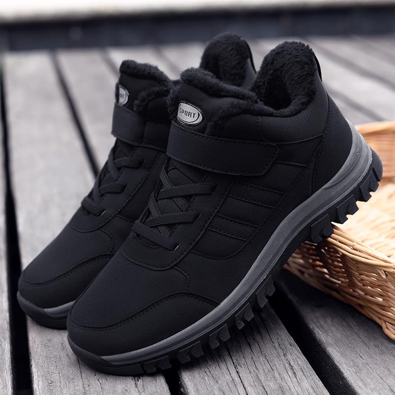 Women's & Men's Winter Walking Shoes MX1666 - Warm, Velvet-Lined, Large Size, High Top, for Middle-Aged & Elderly