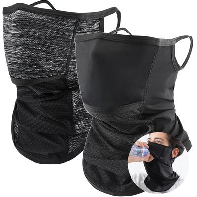 Andeor Face Cover Neck Guard for Cyclists, Spring/Summer Use, 2024 New Opening Design, Contact -5°C Cooling Technology, UPF50+ Certified, Ear Loops,
