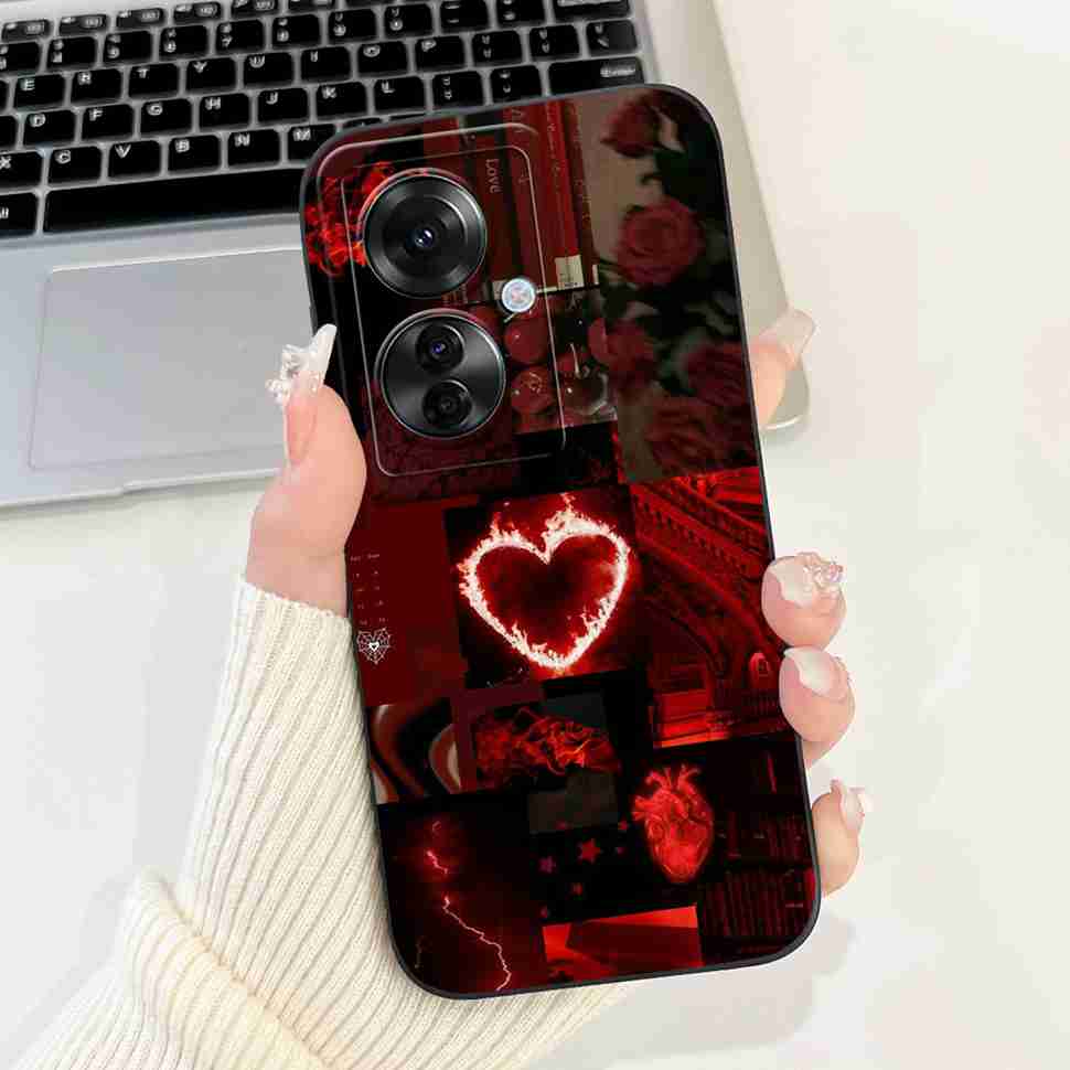 For Oppo Reno11 F 5G CPH2603 Case Cute Cartoon Printed Cherries Soft Silicone Cover For Oppo F25 Pro 5G 6.7" Phone Cases Coque