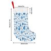 Christmas Decoration Fireplace Hanging Stocking Christmas Stockings 1pc 45.72 Cm, Christmas Blue Snowflake Gingerbread T