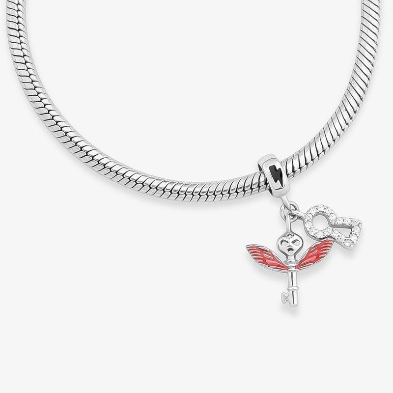 Beautifulcopper Keys And Locks New Pendant Fit Original Diy Bracelet Necklace Valentine'S Day Accessories Gift