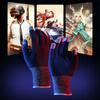 1 Pair Highly Sensitive Five Finger Thumb Sleeve Anti-Sweat Non-Scratch Breathable Compatible for E-Sports Gaming Gloves
