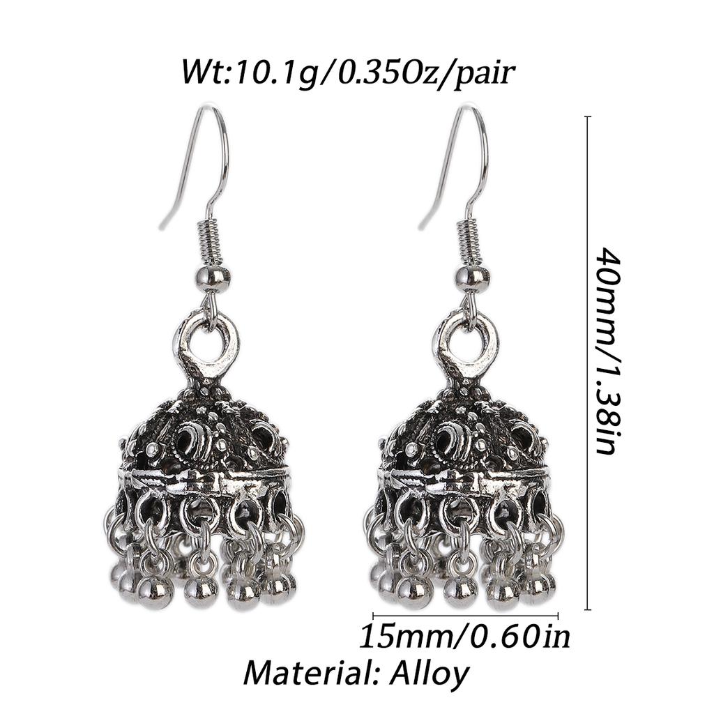 Pendientes Piercing Indian Zircon Jhumka Tassel Earrings Women Accessories Kolczyki Copper Color Earring Trendy Party Ear Rings