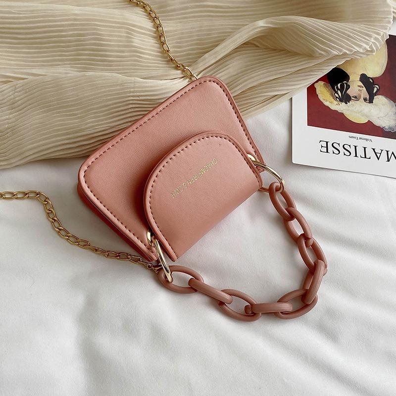 2026 4 Colors sale Korean Mini Jelly Bags, New Acrylic Chain Crossbody Bags, Versatile and Popular Hand-held Women's Bags