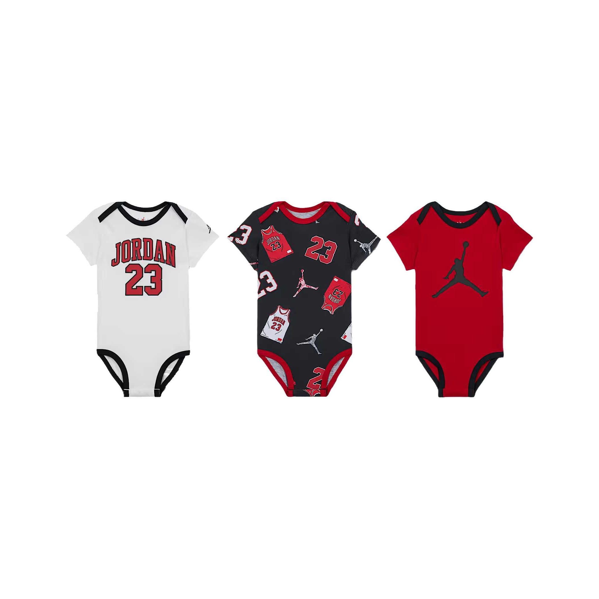 

Боди Jordan 23 Jersey SS25 Простая Мода Универсальное Трендовое Набор из 3 предметов Детские боди IO3163-010 24M