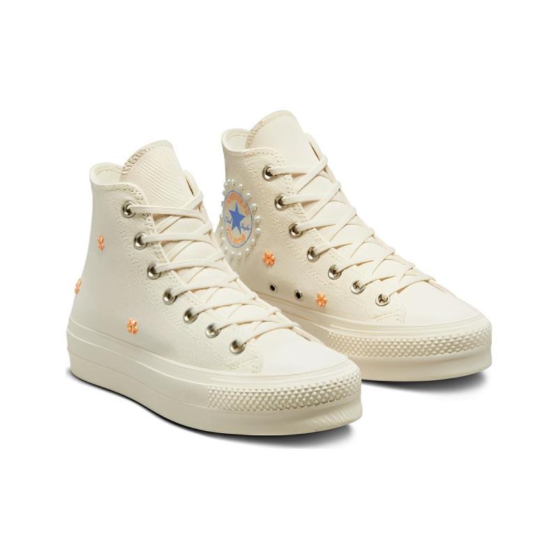 Converse Chuck Taylor All Star Lift Platform Hi Perły Płótno Naturalna Kość Słoniowa Damskie