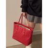 IELGY Red Female Bag Commuter Large-Capacity Tote Bag All-Match One-Shoulder
