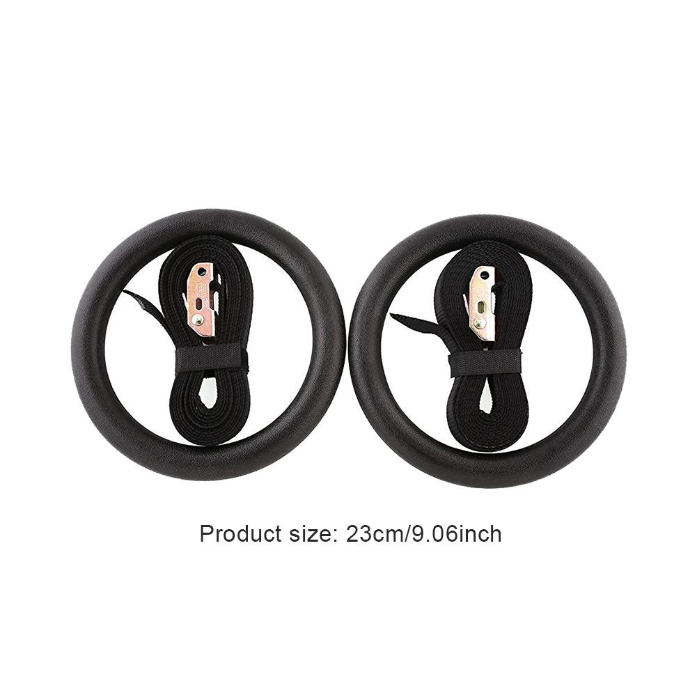 2Pcs Gymnastics Rings Pull-up Rings Heavy Duty Pull-up Training Ring Adjustable Strap Exercise Ring for Full Body Workout
