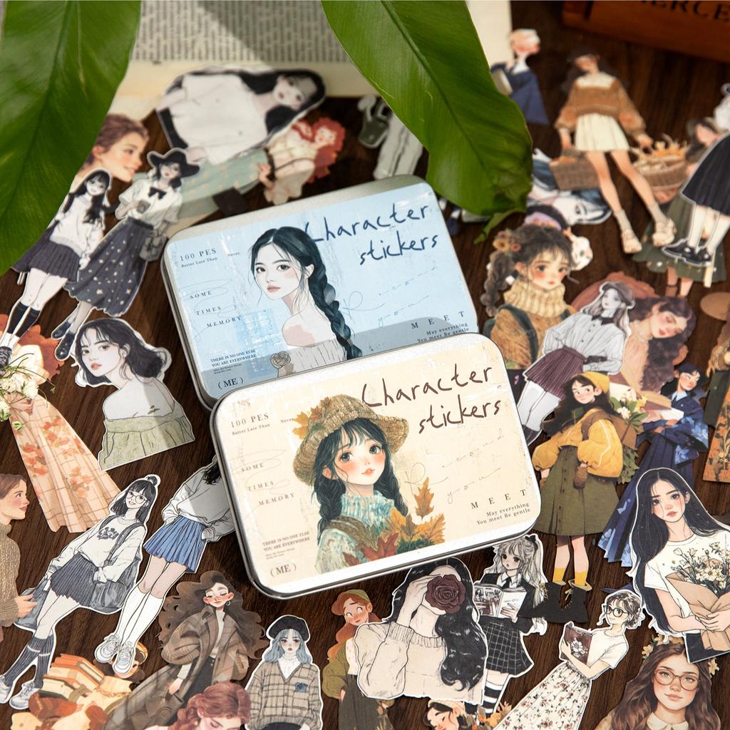 100pcs Kawaii Stationery Stickers Non-definitional Romance DIY Craft Scrapbooking Album Junk Journal Happy Planner Diary