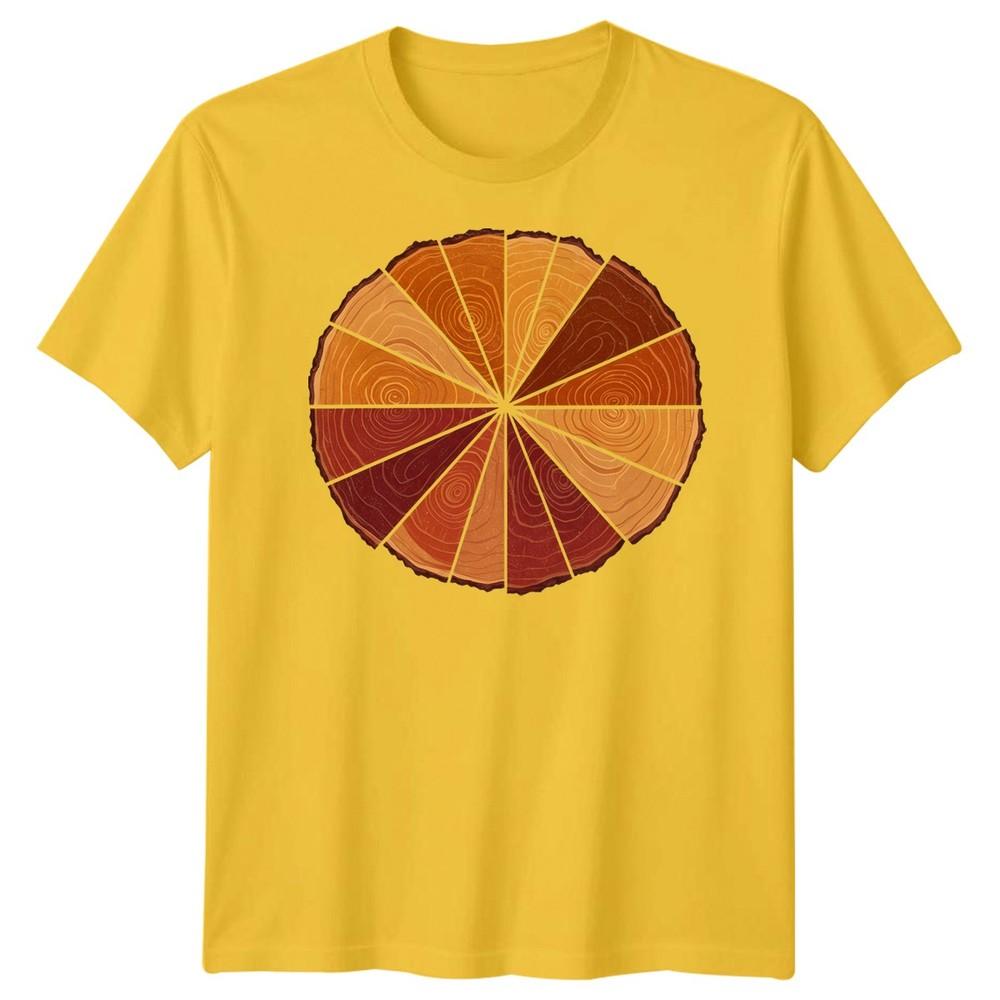 Tree Rings Wood Slice Nature Mens T-Shirt