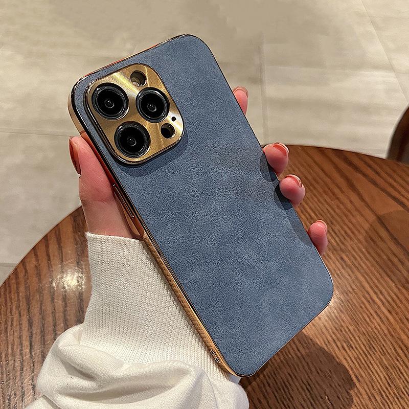 

Подходящий для Apple 14promax Чехол для телефона с замшевой текстурой, Iphone13 Бизнес-мужчины 12 Противоударный Плюс Защитный чехол iPhone 12 6.1 inch