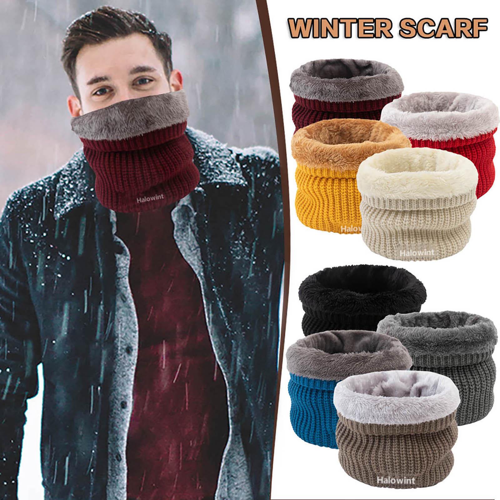 

Унисекс сплошной цвет шеи теплые флисовые вязаные шарфы теплый модный шарф