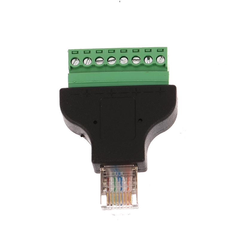 Computer Related Connection And Connectors Rj45 Female To Screw Terminal 8 Pin Connector Ethernet Cable Extender Adapter