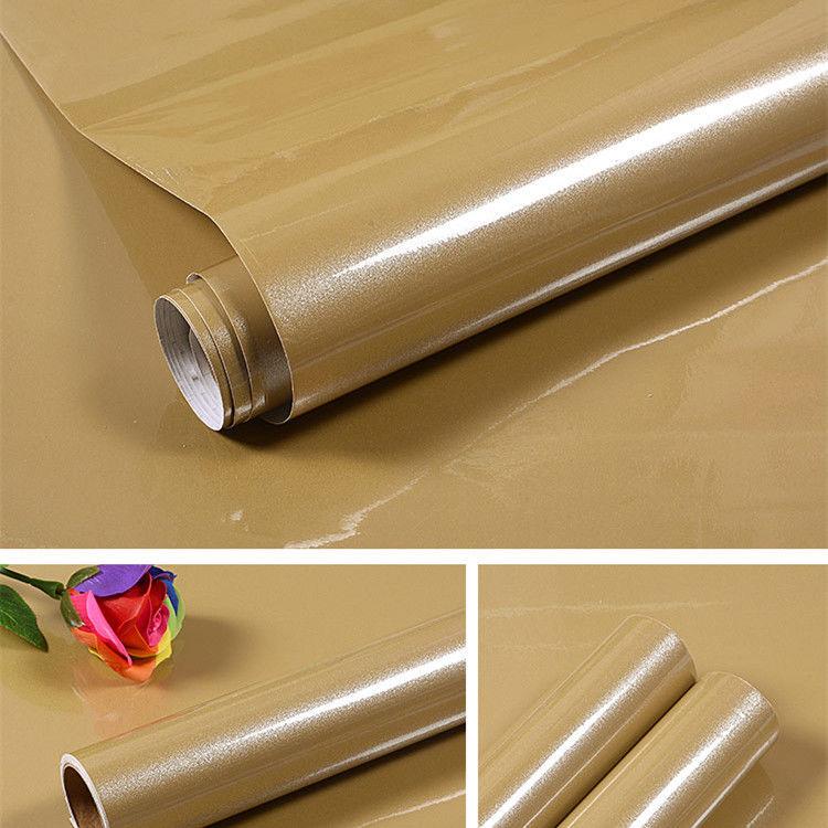 60m PVC Waterproof Solid Self Adhesive Wallpaper for Furniture Peel and Stick Kitchen Vinyl Cabinet Room Decor Wall Stickers DIY