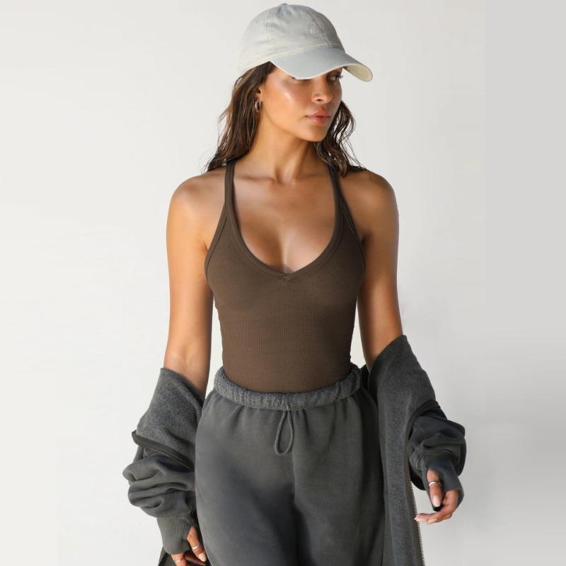 Frühlings- und Sommerstrickweste für Damen Sexy Slim-Fit Top Mode Elegant Slim Fit Lässig Basic Innenliegendes Unterhemd Damenbekleidung 3718