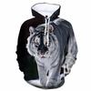 2026 3D Digital Print Men's Hooded Sweatshirt with Tiger Pattern