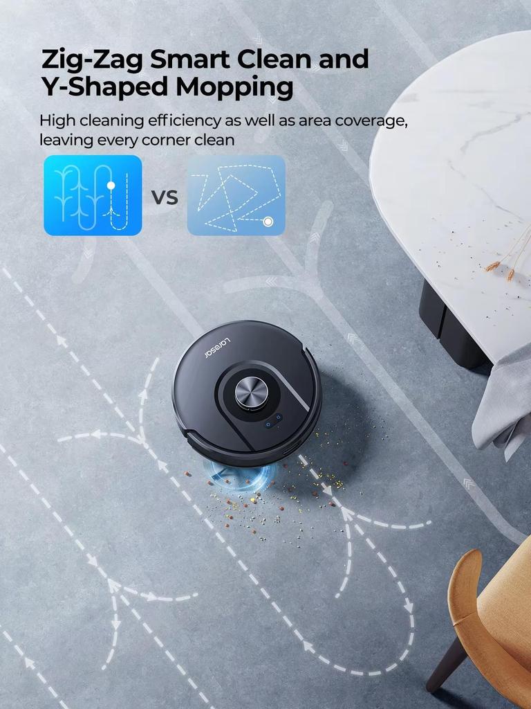 Laresar 01 intelligent Robot Vacuum Cleaner Mop LDS Lidar Navigation 5000Pa Smart Planned Mapping Home Floor Washing Carpet Pet Hair Clean