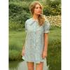 Europe, America 2026 summer new age-reducing doll collar bubble sleeve ruffle edge floral dress