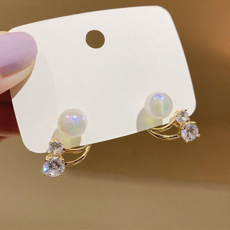 Boucles d'oreilles françaises de luxe en forme de tulipe rose pour femmes, en perles, en Zircon coréen, exquises, bijoux de fête, cadeau de noël