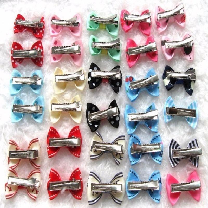 5PCS Lot Colorful Bow Hairpin For Cats Dog Headdress Hair Bows Dog Pet Accessories Puppy Accessories Color Random Pet Supplies
