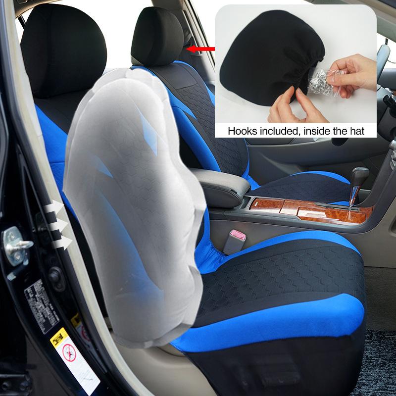 5 Seats Air Mesh Car Seat Covers Full Set Breathable Sporty Rear Bench Universal Fit for 95% Automotive SUV Truck Sedan Interior