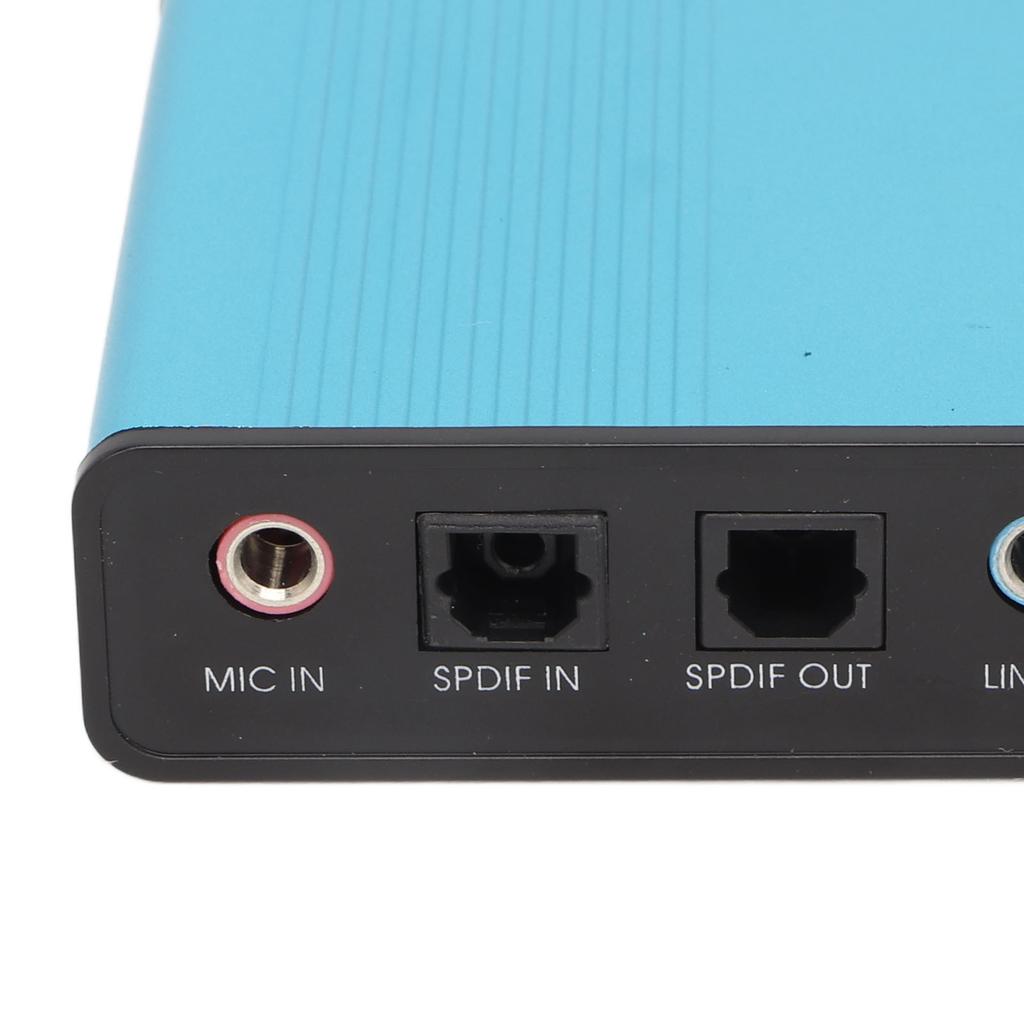 USB Sound Card 6 Channel 48kHz Sampling Rate Analog Play Recording External Sound Card for PC Laptop Computer