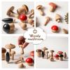 11PCS Wooden Mushroom Building Blocks Montessori Baby Grasp Toy DIY Creative Room Decor YZ17