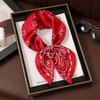 Soft Material Square Silk Scarf 70x70cm Size Women Neck Scarf Luxury Foulard Scarf  Bag Decoration