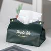 Modern Leather Tissue Case Large Storage Container Napkin Holder Paper Towel Box Car Tissue Box Home Living Room Decoration