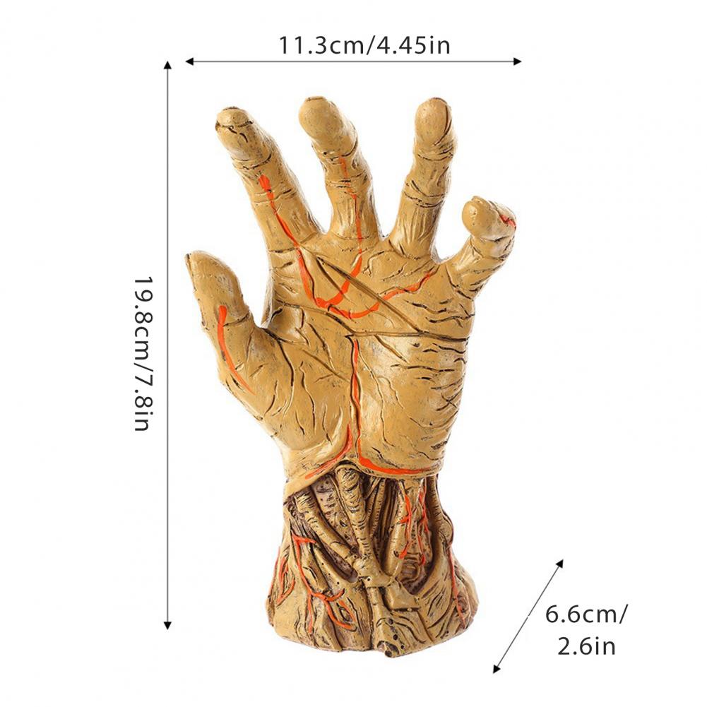 Zombie Hand Statue Keys Organizer Jewelry Holder Palm Resin Figurine Sculpture Halloween Home Office Desktop Ornament
