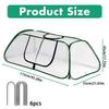 Greenhouse Cover For Plants Cultivation Garden Bed Cover Easy Access Door Includes Ground Spikes Indoor Outdoor Use