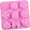 9 Holes Flowers and Bows Shaped Silicone Cake Molds Ice Cube Tray DIY Silicone Chocolate Mold Soap Mould