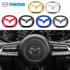 1 шт. ABS Наклейка на центральну емблему керма автомобіля для Mazda 3 CX3 CX4 CX5 CX7 CX8 CX9 CX30 RX7 Atenza Axela Декор інтер'єру