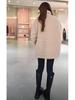 Autumn/Winter 2025 Women's Mid-Length Fleece-Lined Lambswool Reversible Fur Coat
