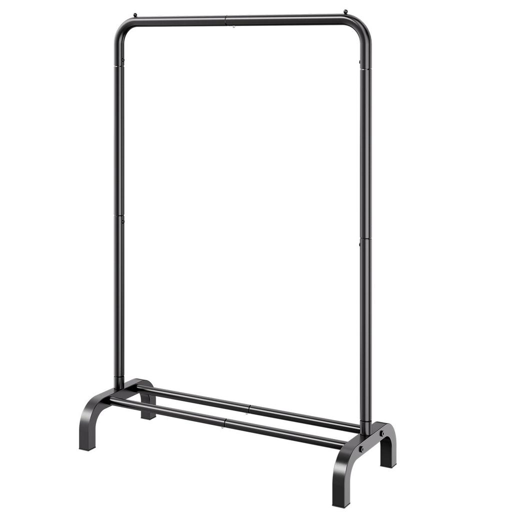 Clothes Rack, Heavy Duty Clothing Garment Rack with Hanging Rod and Bottom Storage Area, Clothing Rack for Bedroom Guest Room