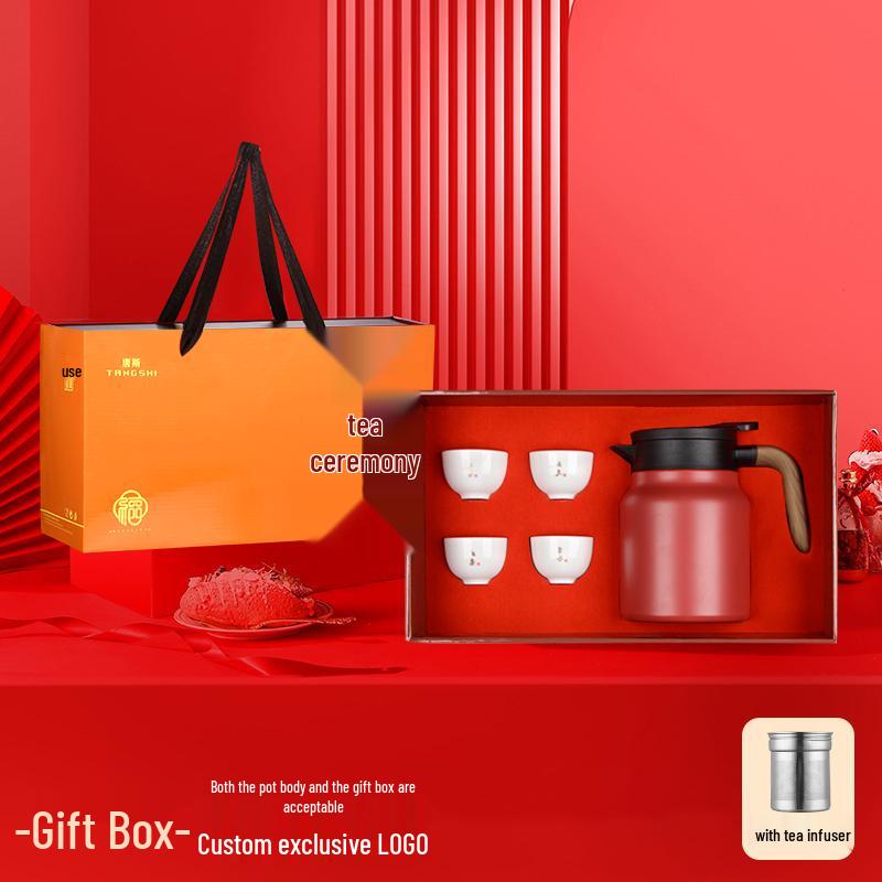 Tangs 316 Stainless Steel Large Capacity Teapot & Thermos with Tea Leaf Separator for Stewing Old White Tea