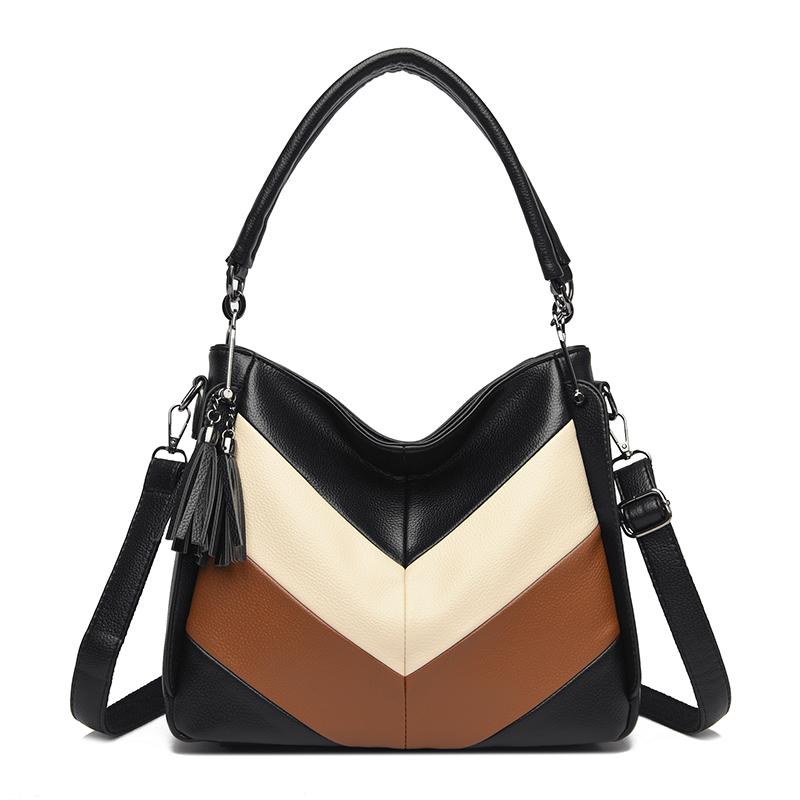 2024 New Luxury Handbags Women Bags Designer High Quality Leather Handbag Lady Shoulder Bag Fashion Striped Crossbody Bags For Women