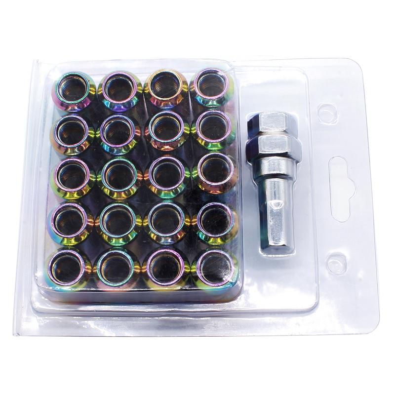 DEFT M12x1.5 Racing Wheel Lug Nuts 20 Pcs Racing Car Steel Wheel Extended Nuts Stainless Steel Car Wheel Rims Lug Nuts