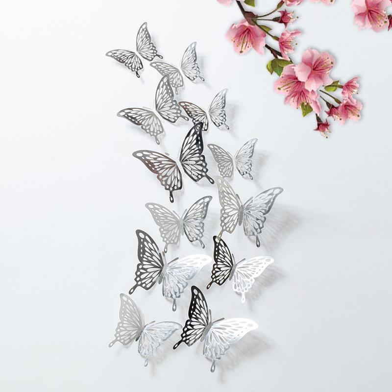 3D Butterfly Wall Stickers - High-End Single-Layer PVC Home Decoration Accessories