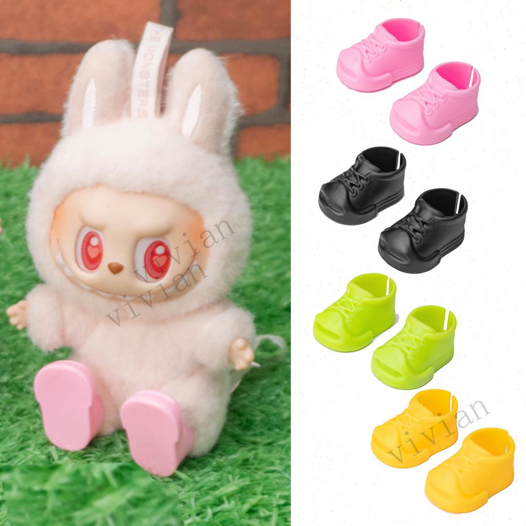 Board Shoes Suitable For Labubu V3 V2 V1 Doll Shoes 6 Points Bjd 10Cm Cotton Doll Toy Sneakers