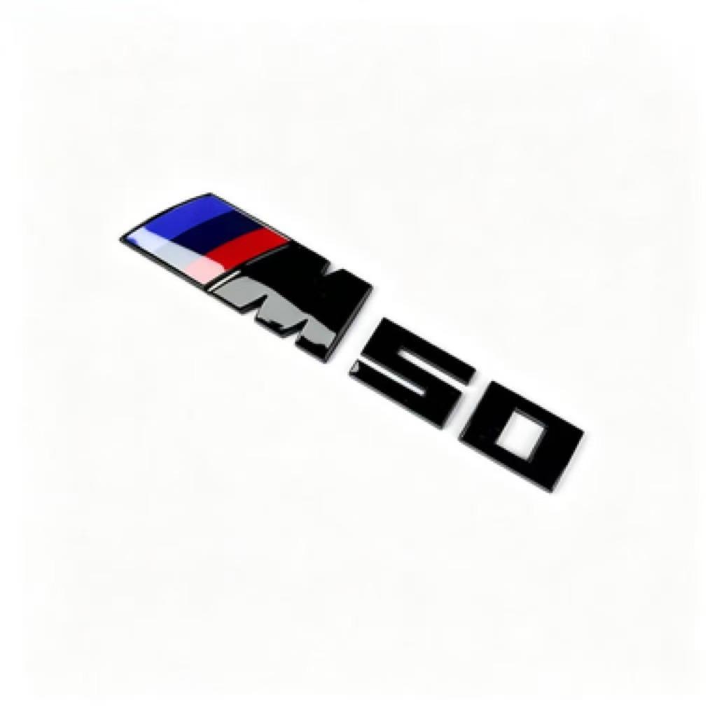 Car Rear Tailgate Letter Badge Sticker, Trunk Emblem Decal Auto Exterior Decor Styling Accessories Fit for BMW IX3 I4 I7 M50 M60 yf2
