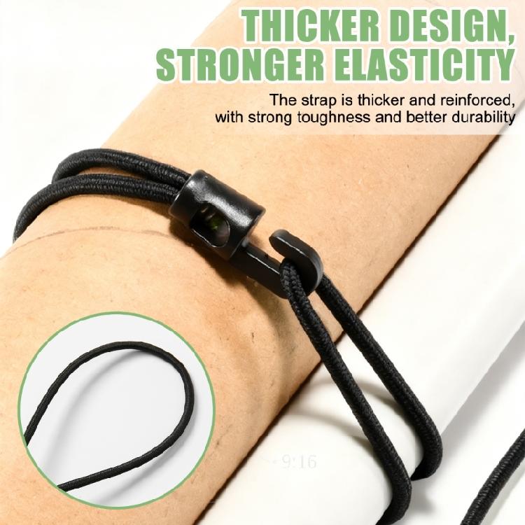 30Pcs 4mmx25cm Elastic Rope with Plastic Hook Heavy Duty Bungee Cord For Garment Repair Home Decoration And Packaging