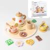 Wooden Tea Set For Little Girls Wooden Toys Toddler Tea Set Play Kitchen Accessories For Kids Pretend Play Food Tea Party Toys