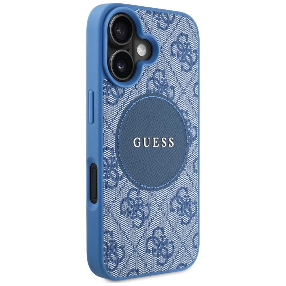 Etui Guess 4G Circle Classic Logo Magsafe Do Iphone 16 Niebieski