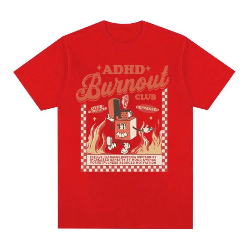 T-shirt Overstimulated Funny T Shirt Short Sleeve Men's Clothing Fashion High Quality Vintage Cotton Tshirts