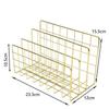 Nordic Metal Storage Basket Rose Gold Minimalist Book Organizer Basket Office Desktop Sundries Holder Newspaper Magazine Rack