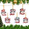 5/6Pcs Acrylic Special Shaped Christmas Theme Hanging Diamond Art Kits Rhinestone Diamond Art Window Pendants Bedroom Decoration